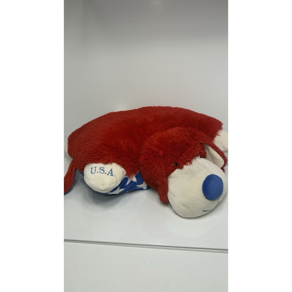 Pillow Pets Plush Animal Dog 18" USA Patriotic Pup  2011 Limited Edition